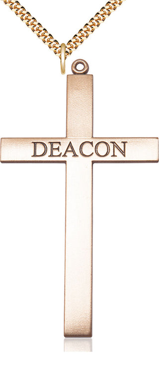 14kt Gold Filled Deacon Cross Medal Catholic Jewelry