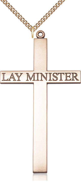 14kt Gold Lay Minister Cross Medal