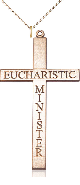 14kt Gold Filled Eucharistic Minister Cross Medal Catholic Jewelry