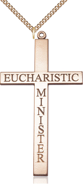 14kt Gold Filled Eucharistic Minister Cross Medal Catholic Jewelry