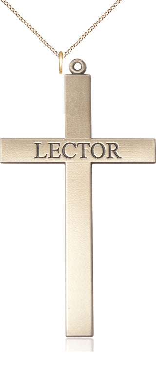 14kt Gold Lector Cross Medal