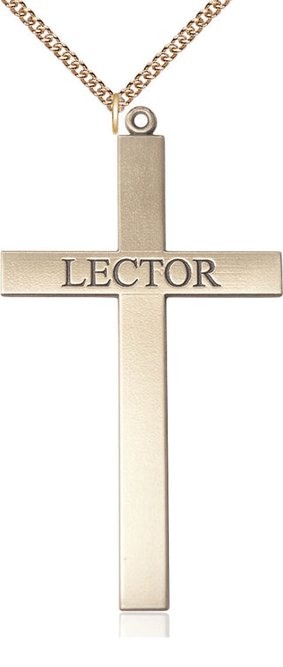 14kt Gold Lector Cross Medal
