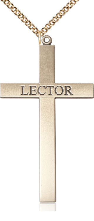 14kt Gold Lector Cross Medal