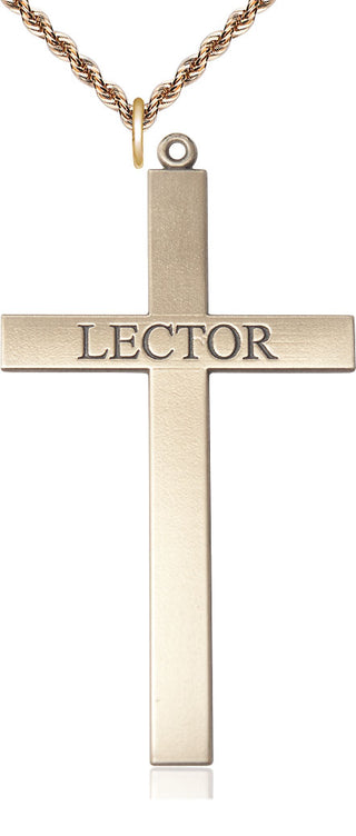 14kt Gold Lector Cross Medal