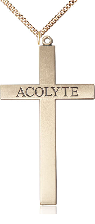14kt Gold Filled Acolyte Cross Medal Catholic Jewelry