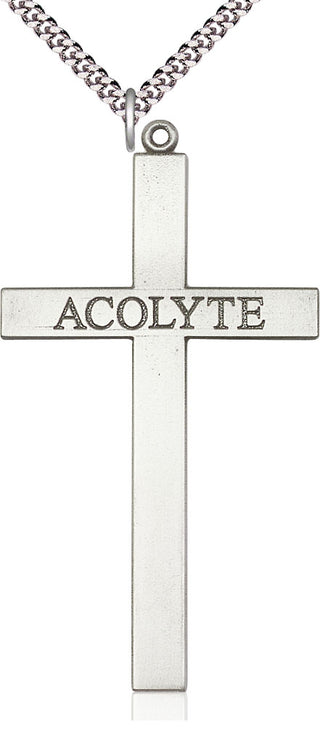 Sterling Silver Acolyte Cross Medal Catholic Jewelry