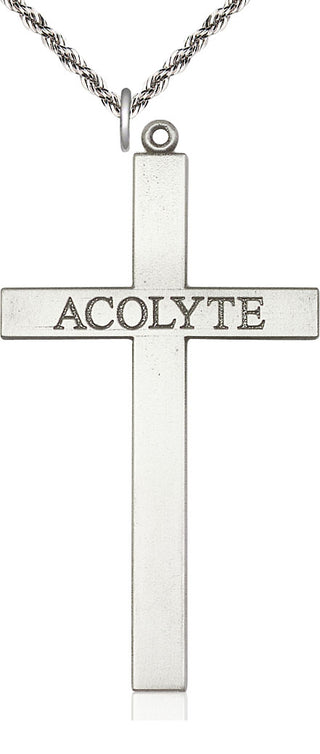 Sterling Silver Acolyte Cross Medal Catholic Jewelry