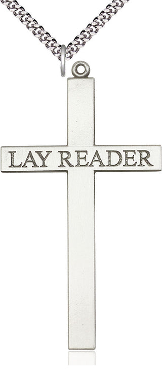 Sterling Silver Lay Reader Cross Medal Catholic Jewelry