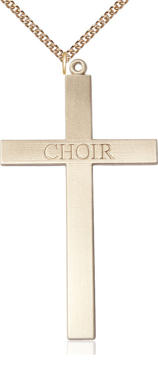 14kt Gold Filled Choir Cross Medal Catholic Jewelry