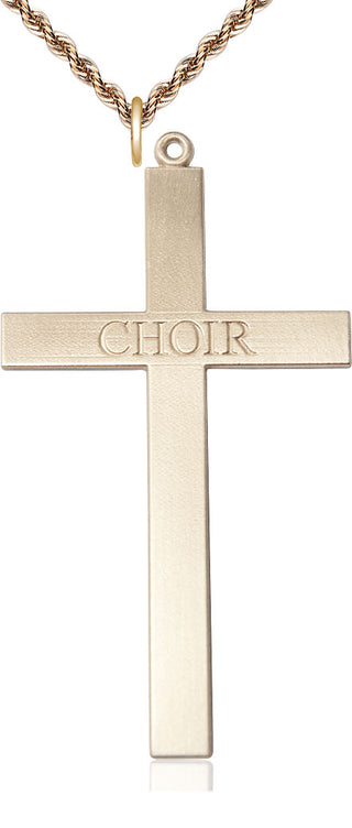 14kt Gold Filled Choir Cross Medal Catholic Jewelry