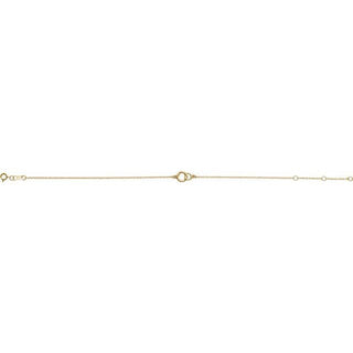 14K Yellow Interlocking Circle Bracelet