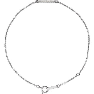 Platinum .07 CTW Natural Diamond Bar 6 1/2-71/2" Bracelet