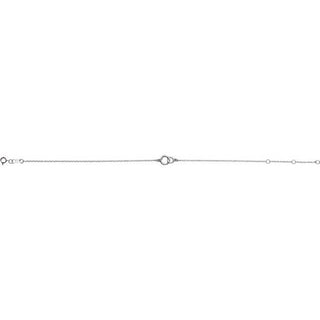14K White Interlocking Circle Bracelet