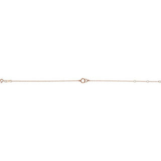 14K Rose Interlocking Circle Bracelet