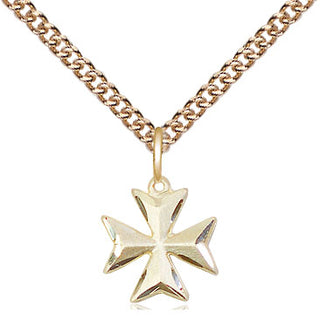 14kt Gold Filled Maltese Cross Medal | Small