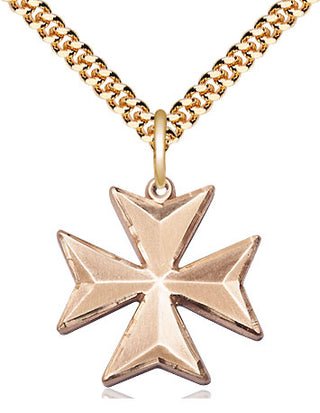14kt Gold Filled Maltese Cross Medal | Medium