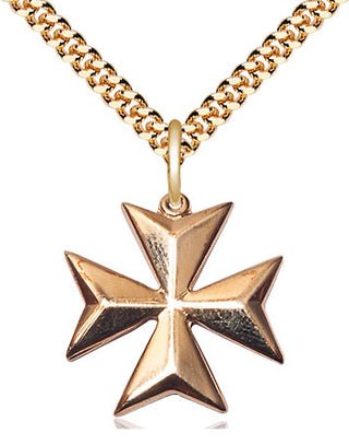 14kt Gold Filled Maltese Cross Medal | Medium