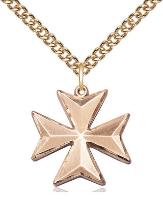 14kt Gold Maltese Cross Medal