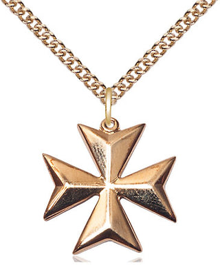 14kt Gold Maltese Cross Medal