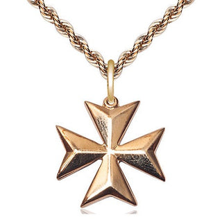 14kt Gold Maltese Cross Medal