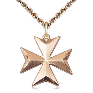 14kt Gold Maltese Cross Medal
