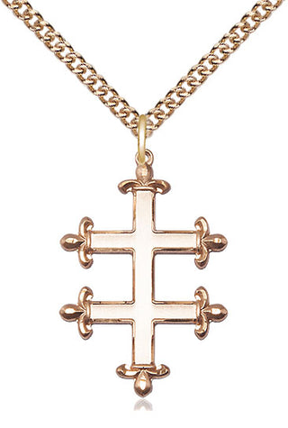 14kt Gold Cross of Lorraine Medal