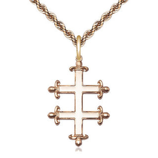 14kt Gold Cross of Lorraine Medal