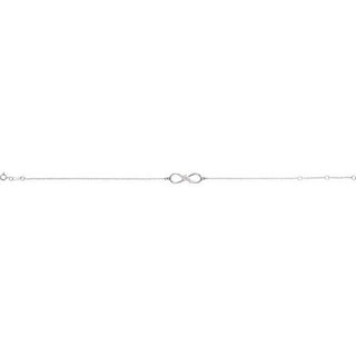 Sterling Silver 1/8 CTW Natural Diamond Infinity-Inspired 6 1/2-7 1/2" Bracelet