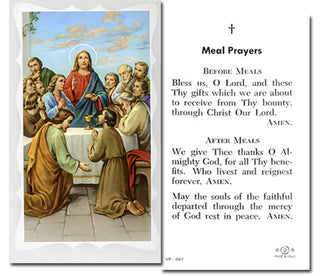 100-Pack - Prayer Before And After Meals Holy Card