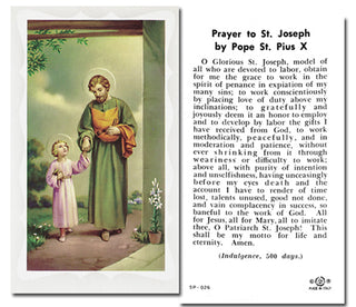 100-Pack - St Joseph Holy Card With Prayer