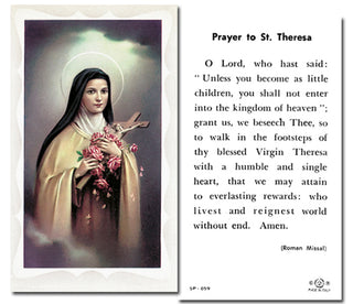 100-Pack - St Theresa With Prayer Holy Card