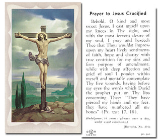 100-Pack - Prayer To Christ Crucified Holy Card