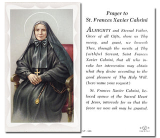 100-Pack - St Frances Cabrini With Prayer Holy Card
