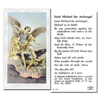 100-Pack - St Michael Holy Card With Prayer