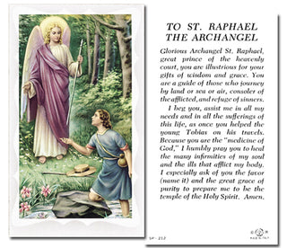 100-Pack - St Raphael Holy Card With Prayer