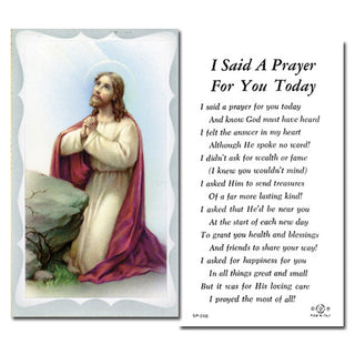 100-Pack - I Said A Prayer For You Today Holy Card with Prayer