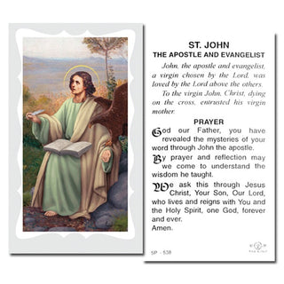 100-Pack - St John The Evangelist Holy Card With Prayer