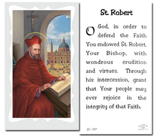 100-Pack - St Robert Holy Card With Prayer