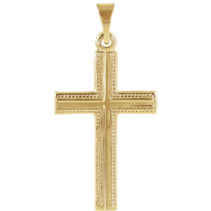 14K Gold 21x13.5 MM Cross Pendant
