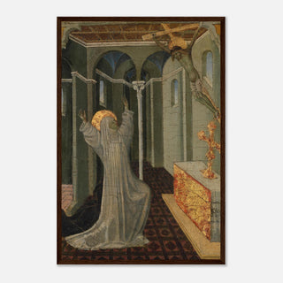 Kneeling Saint Before the Crucifix Framed Print - view 23