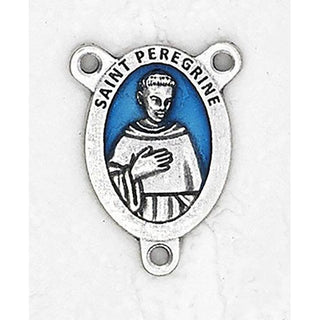 Bulk Enameled Saint Peregrine Rosary Center