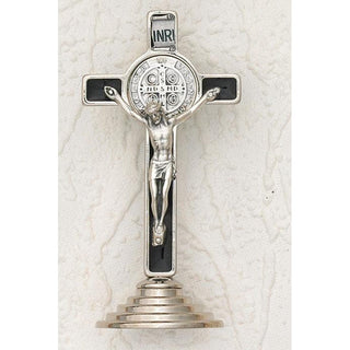 3" Black St Benedict Cross on Base