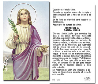 100-Pack - Santa Lucy Holy Card