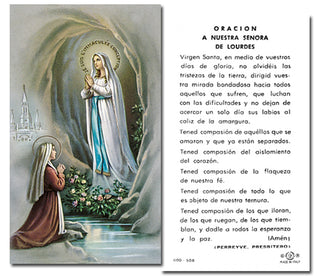 100-Pack - Oracion A N.S. De Lourdes Holy Card