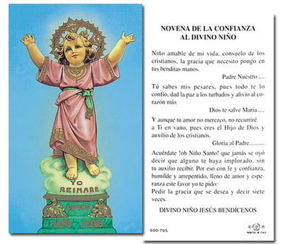 100-Pack - Divino Nino-Novena Confianza Holy Card