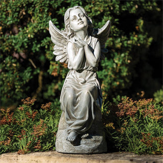 16-Inch Sitting Angel Garden Statue