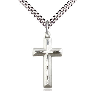 Pewter Cross Medal Catholic Jewelry Engraved Catholic Saint Jewelry