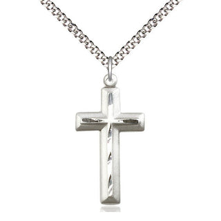Pewter Cross Medal Catholic Jewelry Engraved Catholic Saint Jewelry
