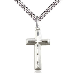 Pewter Cross Medal Catholic Jewelry Engraved Catholic Saint Jewelry