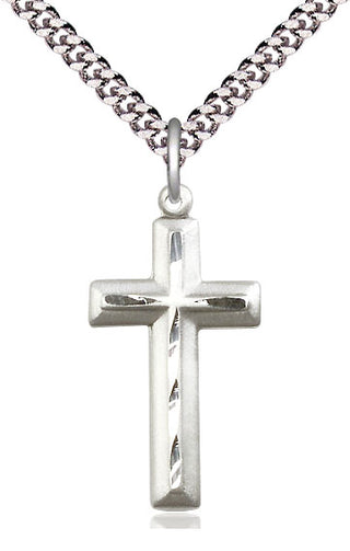 Sterling Silver Cross Medal Catholic Jewelry Engraved Catholic Saint Jewelry